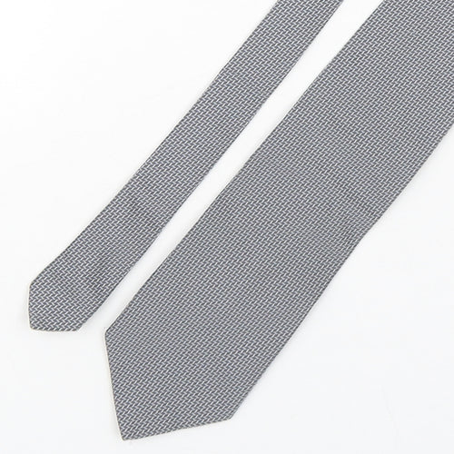 Marks and Spencer Mens Grey Geometric Polyester Pointed Tie One Size