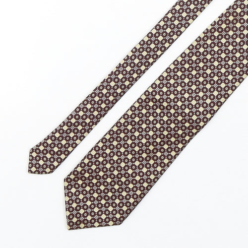 Galvani Mens Multicoloured Geometric Polyester Pointed Tie One Size