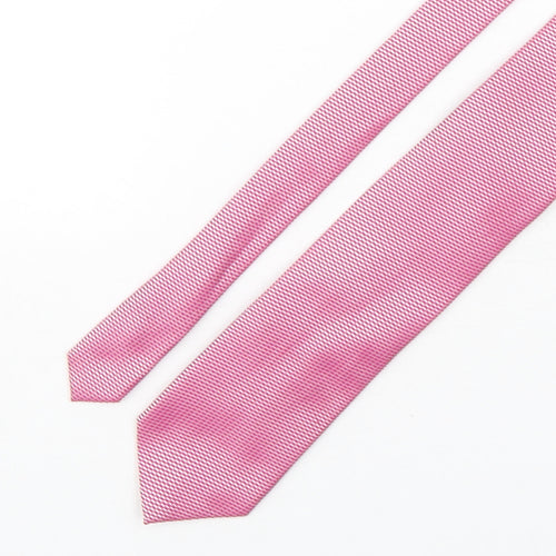 Debenhams  Mens Pink Grenadine Polyester Pointed Tie One Size