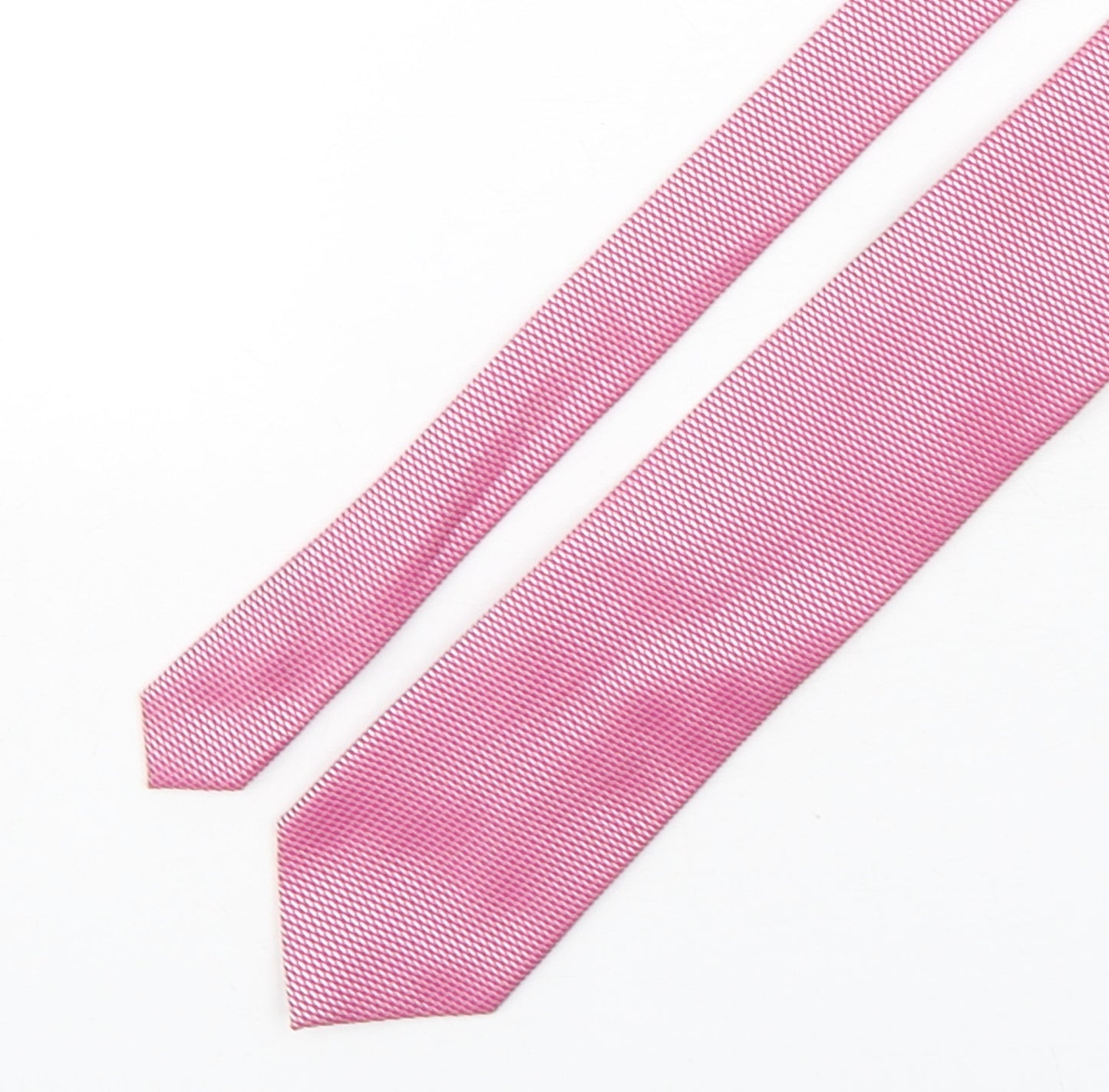 Debenhams  Mens Pink Grenadine Polyester Pointed Tie One Size
