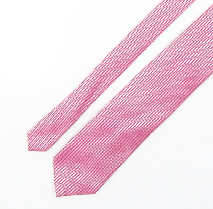 Debenhams Mens Pink Grenadine Polyester Pointed Tie One Size