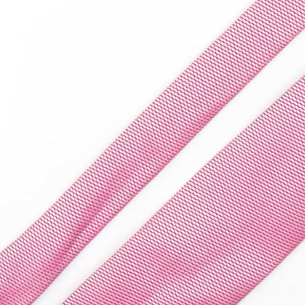 Debenhams  Mens Pink Grenadine Polyester Pointed Tie One Size