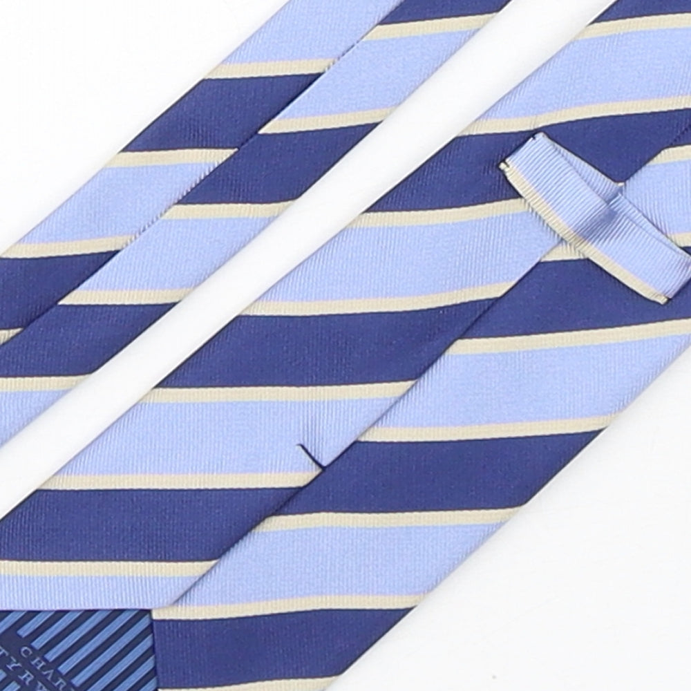 Charles Tyrwhitt Mens Blue Striped Silk Pointed Tie One Size