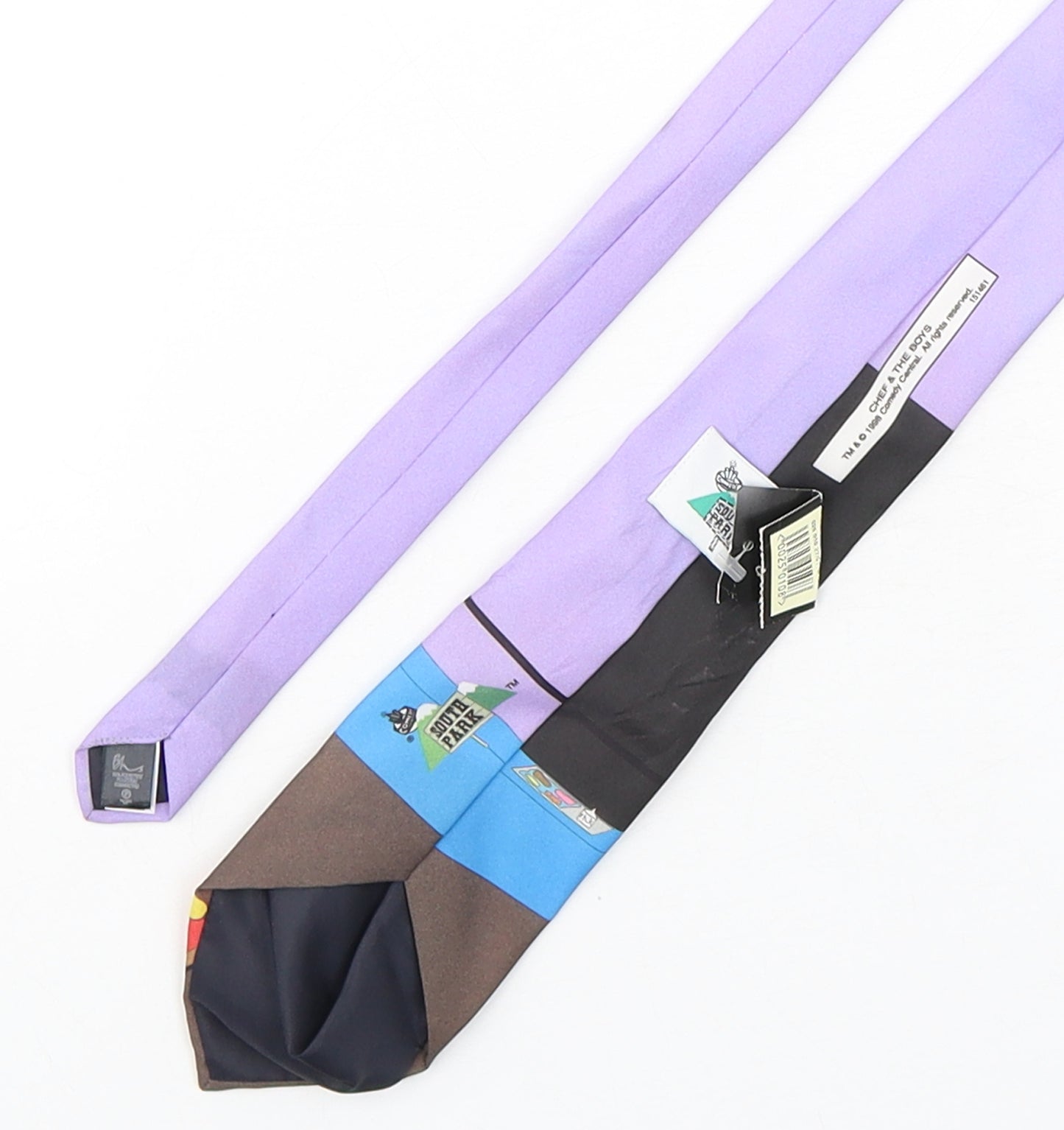 BHS Mens Multicoloured Geometric Polyester Pointed Tie One Size - South Park