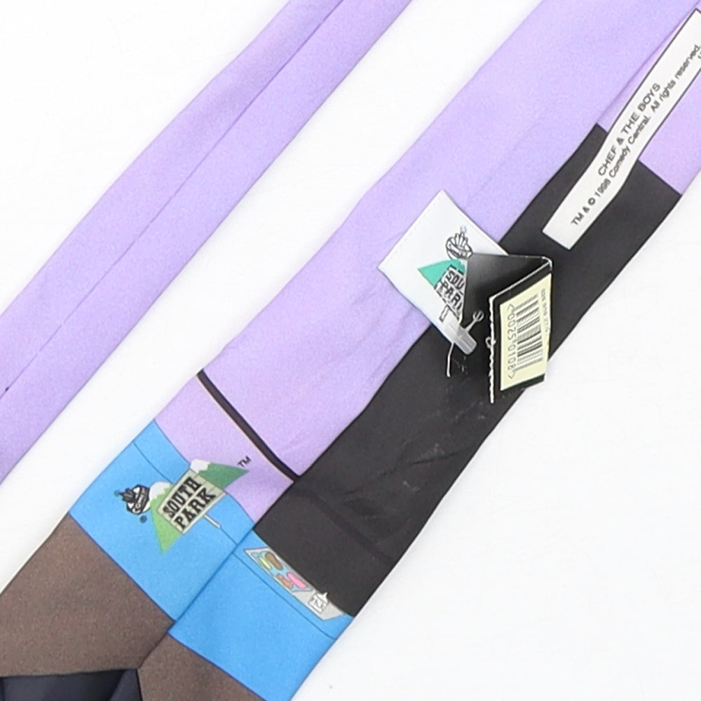 BHS Mens Multicoloured Geometric Polyester Pointed Tie One Size - South Park