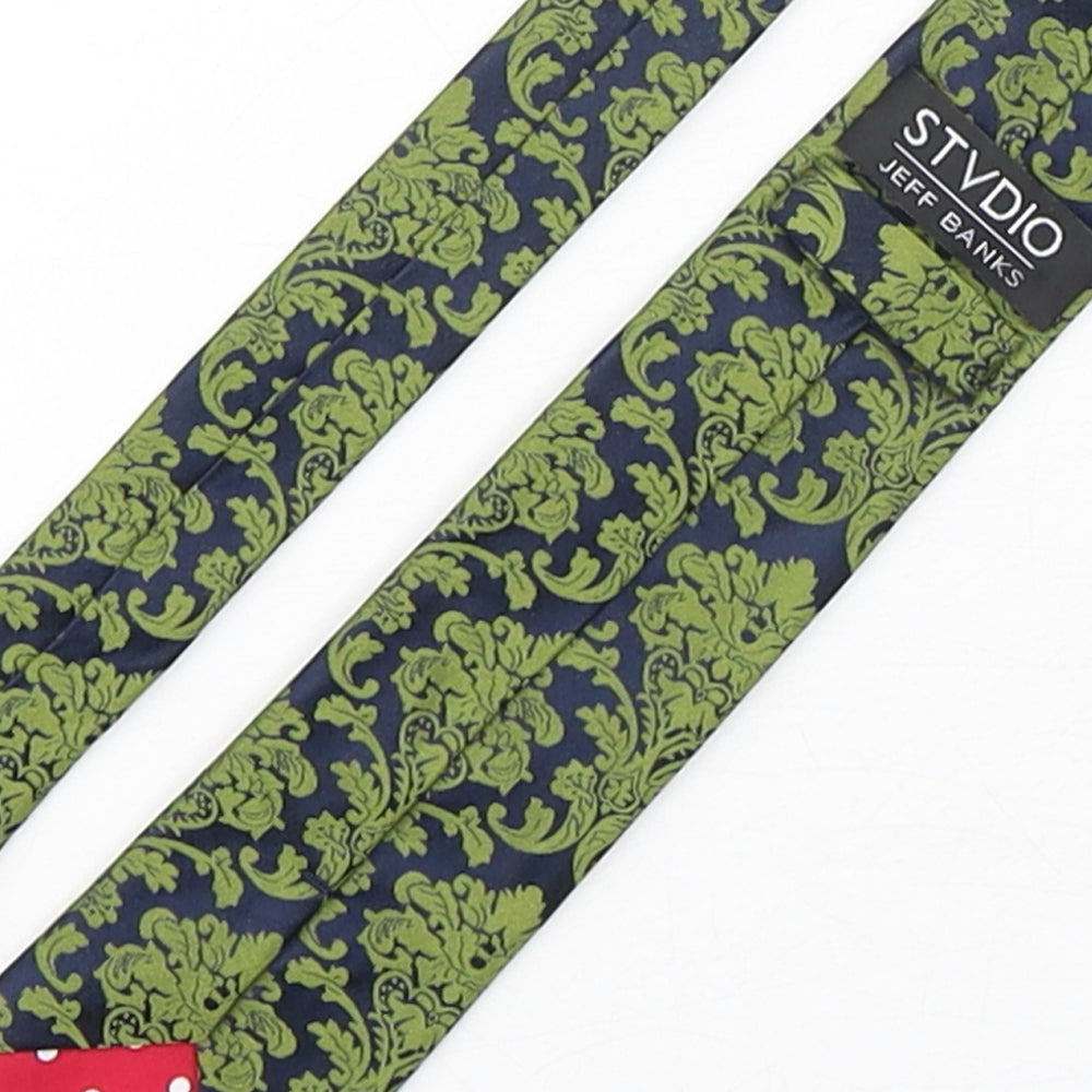 Jeff Banks  Mens Multicoloured Paisley Silk Pointed Tie One Size