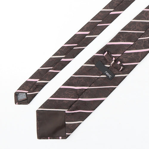 NEXT Mens Multicoloured Striped Polyester Pointed Tie One Size