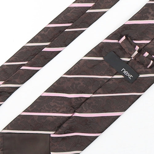 NEXT Mens Multicoloured Striped Polyester Pointed Tie One Size