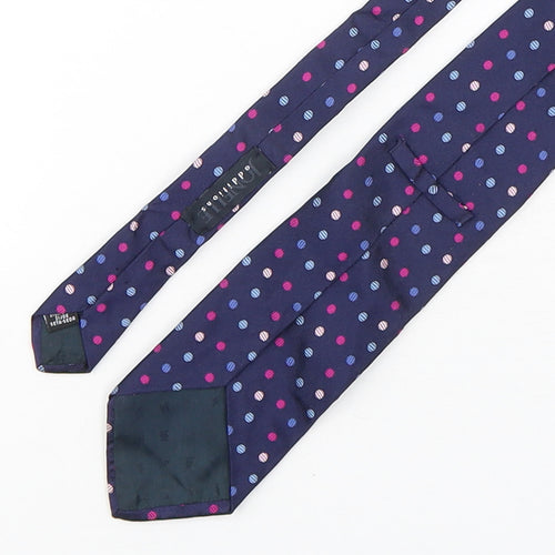 Jonelle Mens Multicoloured Polka Dot Silk Pointed Tie One Size