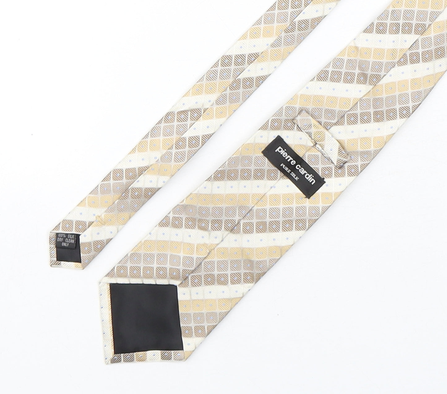Pierre Cardin Mens Multicoloured Plaids & Checks Silk Pointed Tie One Size