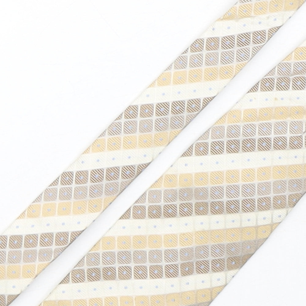 Pierre Cardin Mens Multicoloured Plaids & Checks Silk Pointed Tie One Size