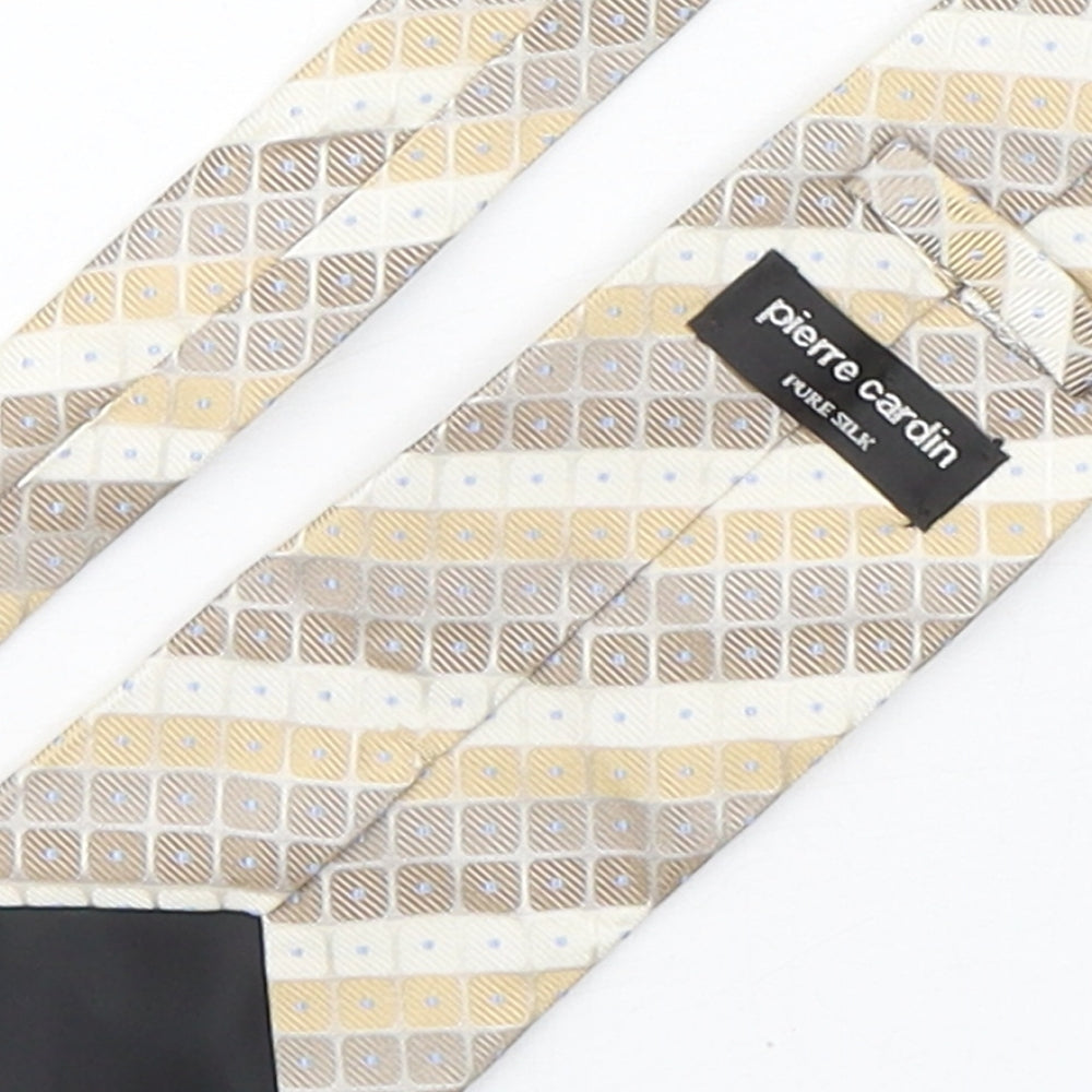 Pierre Cardin Mens Multicoloured Plaids & Checks Silk Pointed Tie One Size