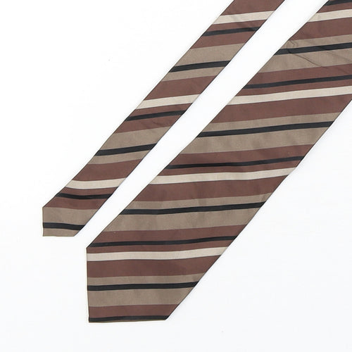 River Island  Mens Multicoloured Striped Silk Pointed Tie One Size