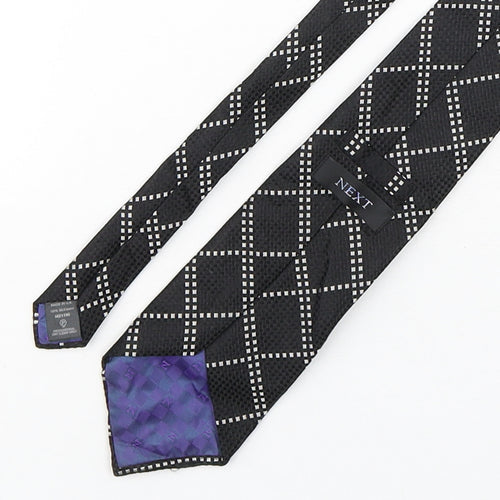 NEXT Mens Multicoloured Plaids & Checks Silk Pointed Tie One Size