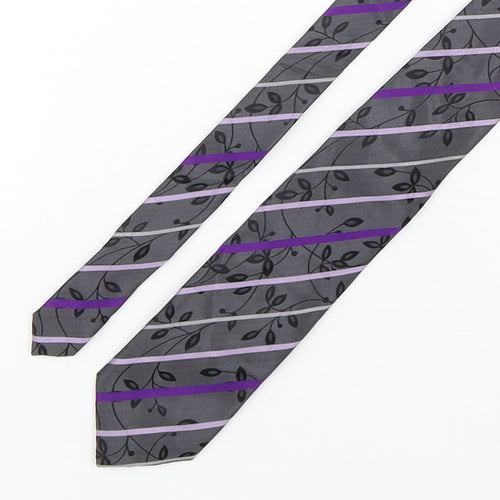 NEXT Mens Multicoloured Striped Silk Pointed Tie One Size