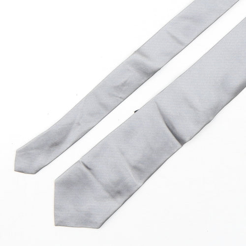 Michelsons Mens Grey  Silk Pointed Tie One Size