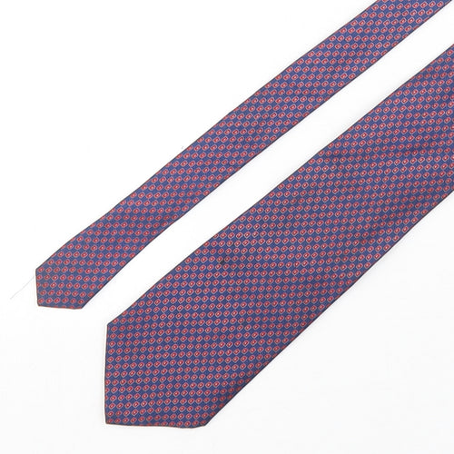 Debenhams  Mens Multicoloured Geometric Silk Pointed Tie One Size