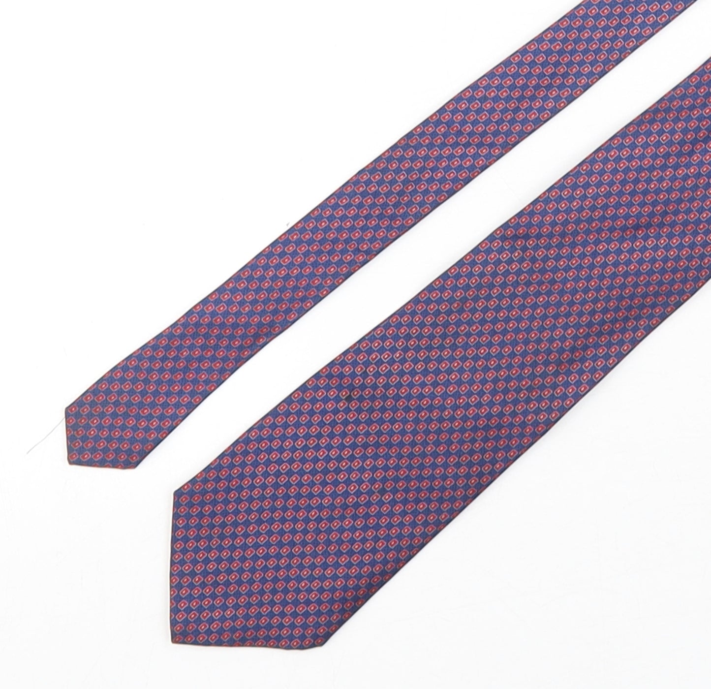 Debenhams  Mens Multicoloured Geometric Silk Pointed Tie One Size