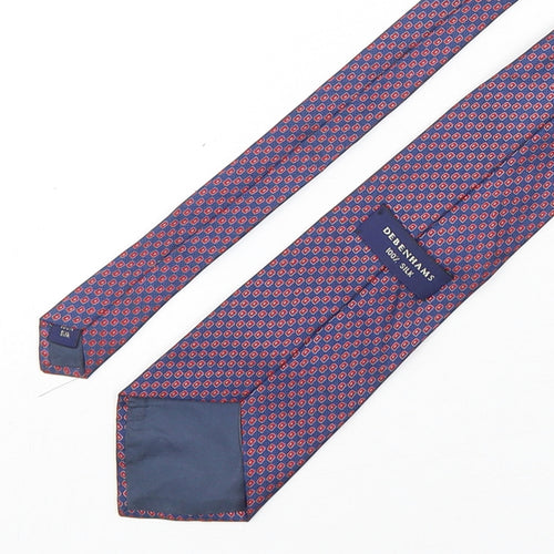 Debenhams  Mens Multicoloured Geometric Silk Pointed Tie One Size
