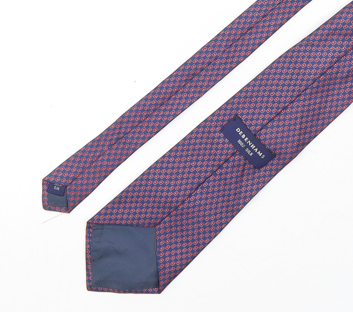 Debenhams  Mens Multicoloured Geometric Silk Pointed Tie One Size