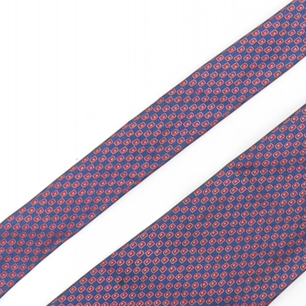 Debenhams  Mens Multicoloured Geometric Silk Pointed Tie One Size