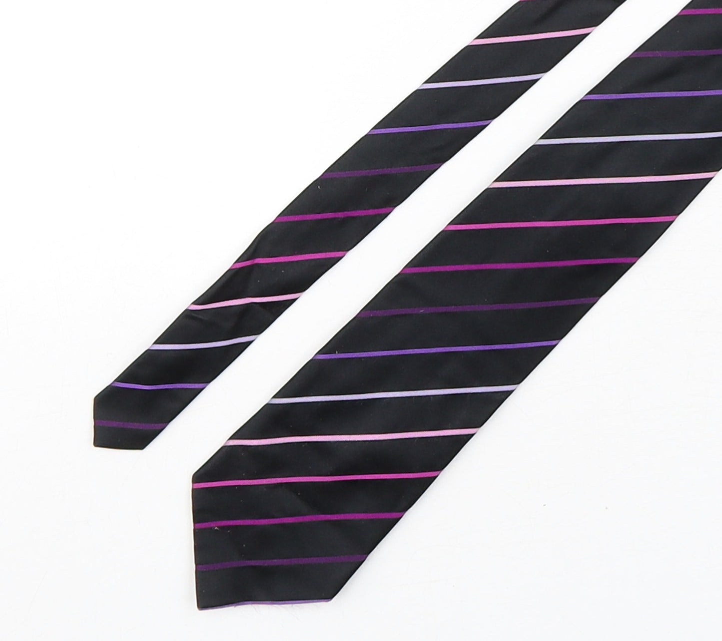 Ben Sherman  Mens Multicoloured Striped Silk Pointed Tie One Size