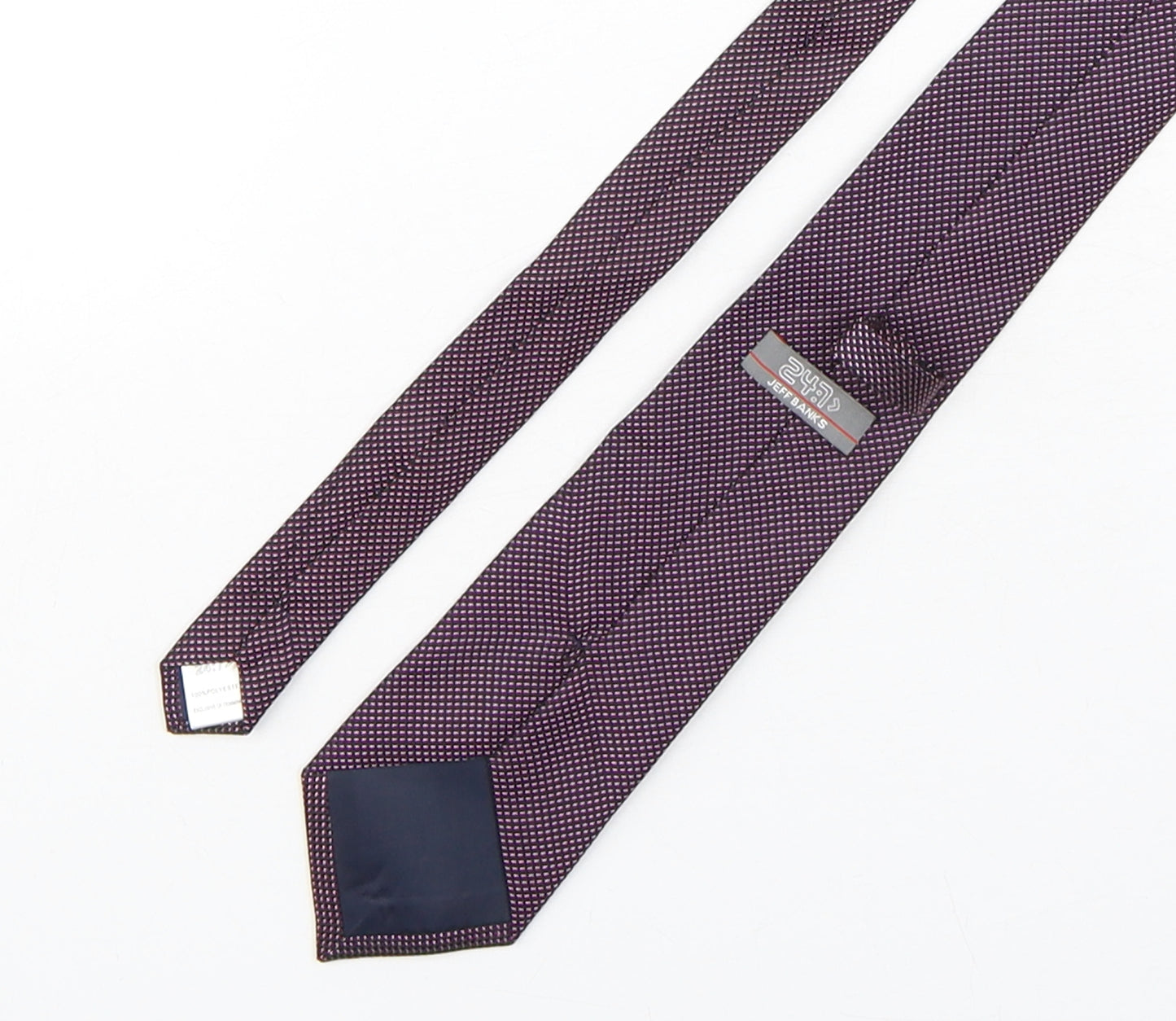 Jeff Banks  Mens Multicoloured Plaids & Checks Polyester Pointed Tie One Size