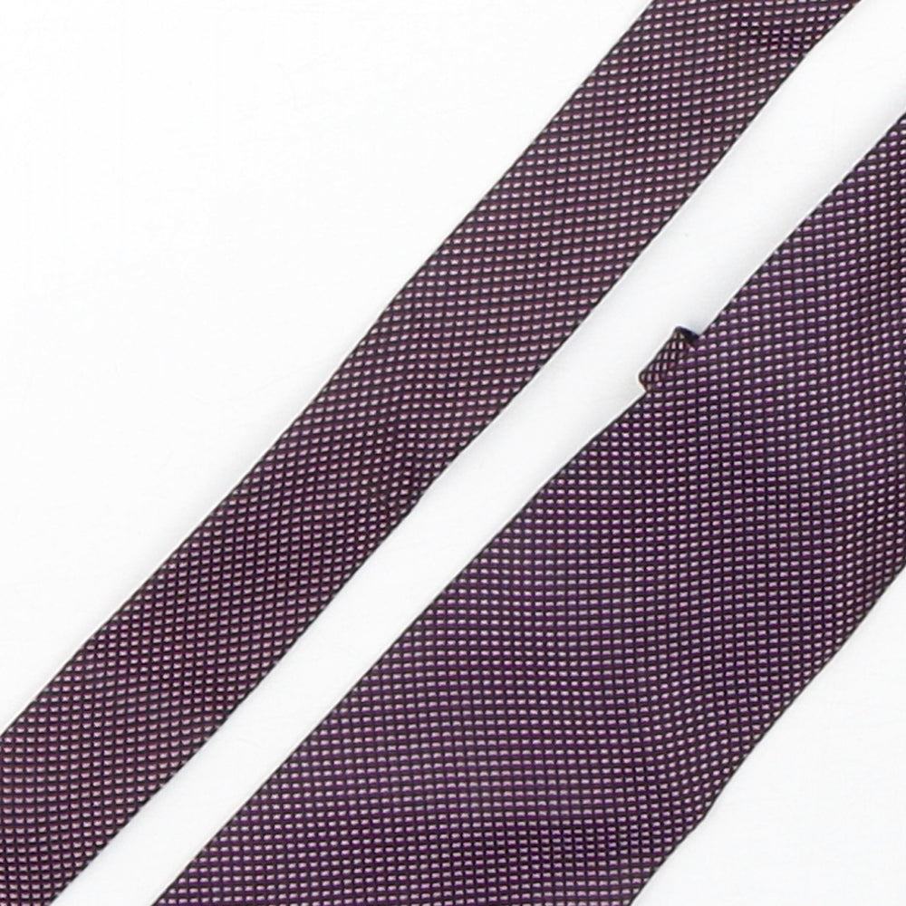 Jeff Banks  Mens Multicoloured Plaids & Checks Polyester Pointed Tie One Size
