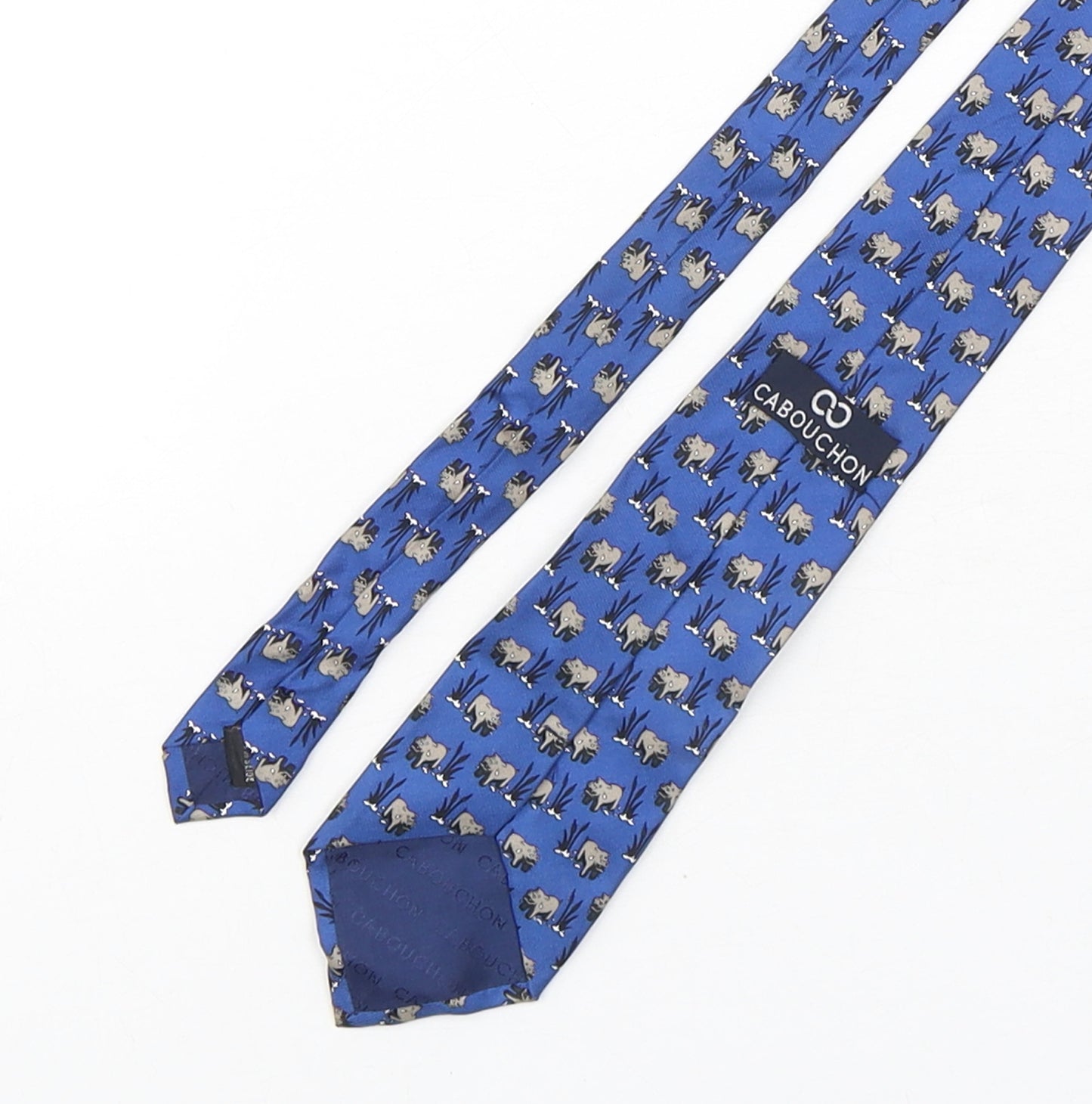 Cabouchon Mens Multicoloured Geometric Silk Pointed Tie One Size - Hippo