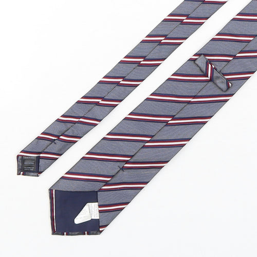 Marks and Spencer Mens Multicoloured Striped Silk Pointed Tie One Size