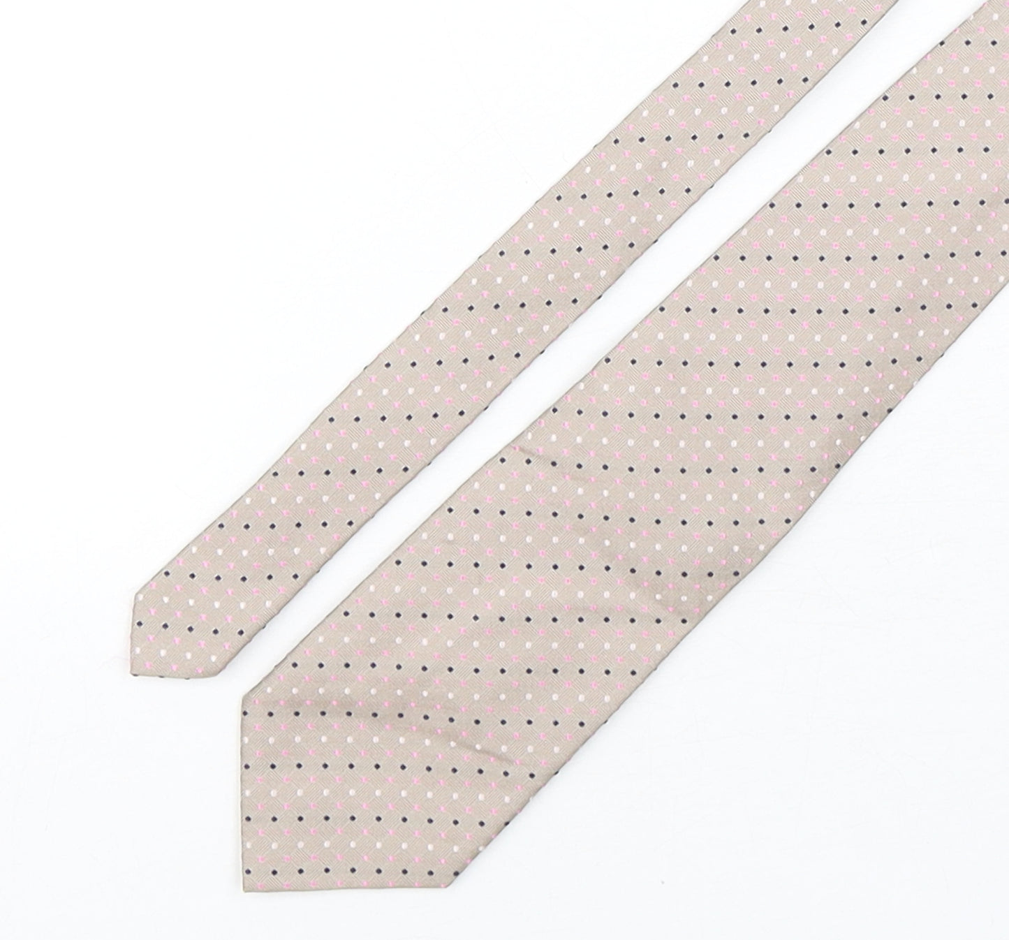 Thomas Nash  Mens Multicoloured Geometric Silk Pointed Tie One Size