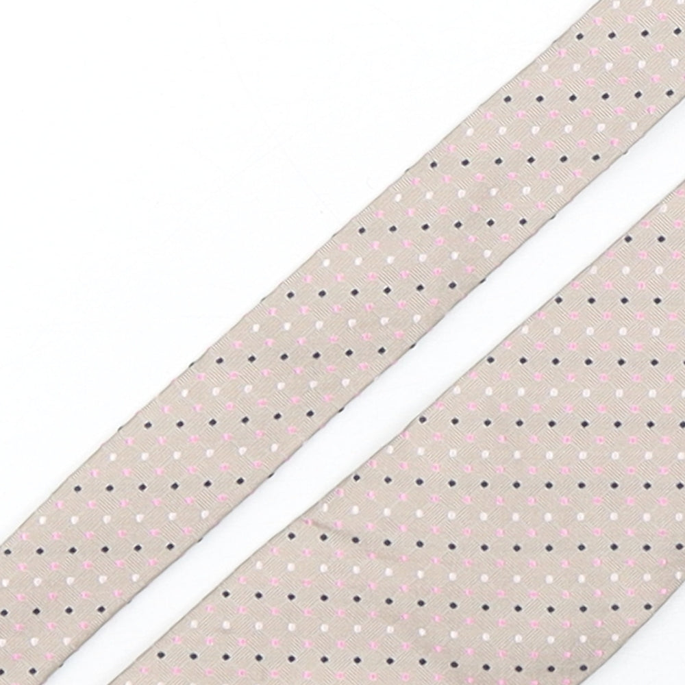 Thomas Nash  Mens Multicoloured Geometric Silk Pointed Tie One Size