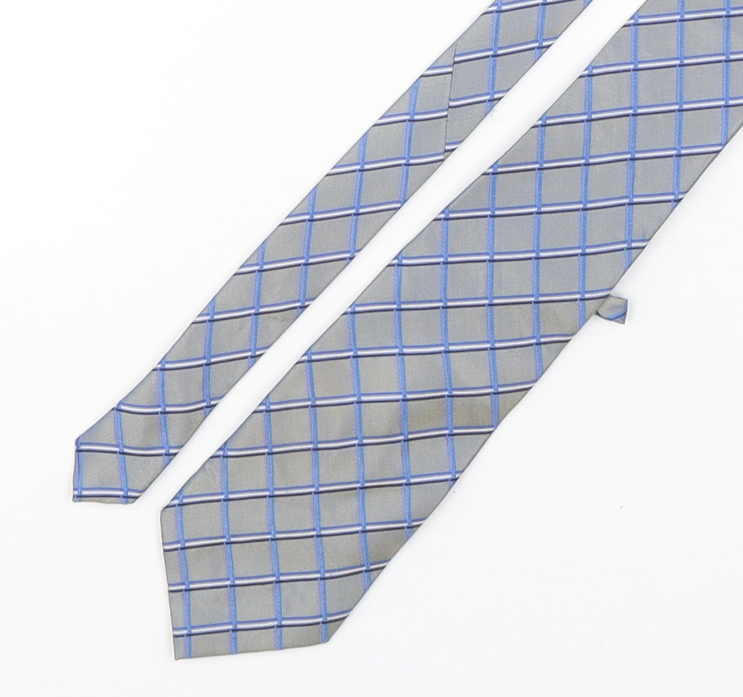 Preworn Mens Multicoloured Plaids & Checks Silk Pointed Tie One Size