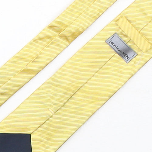 John Lewis  Mens Gold Striped Silk Pointed Tie One Size