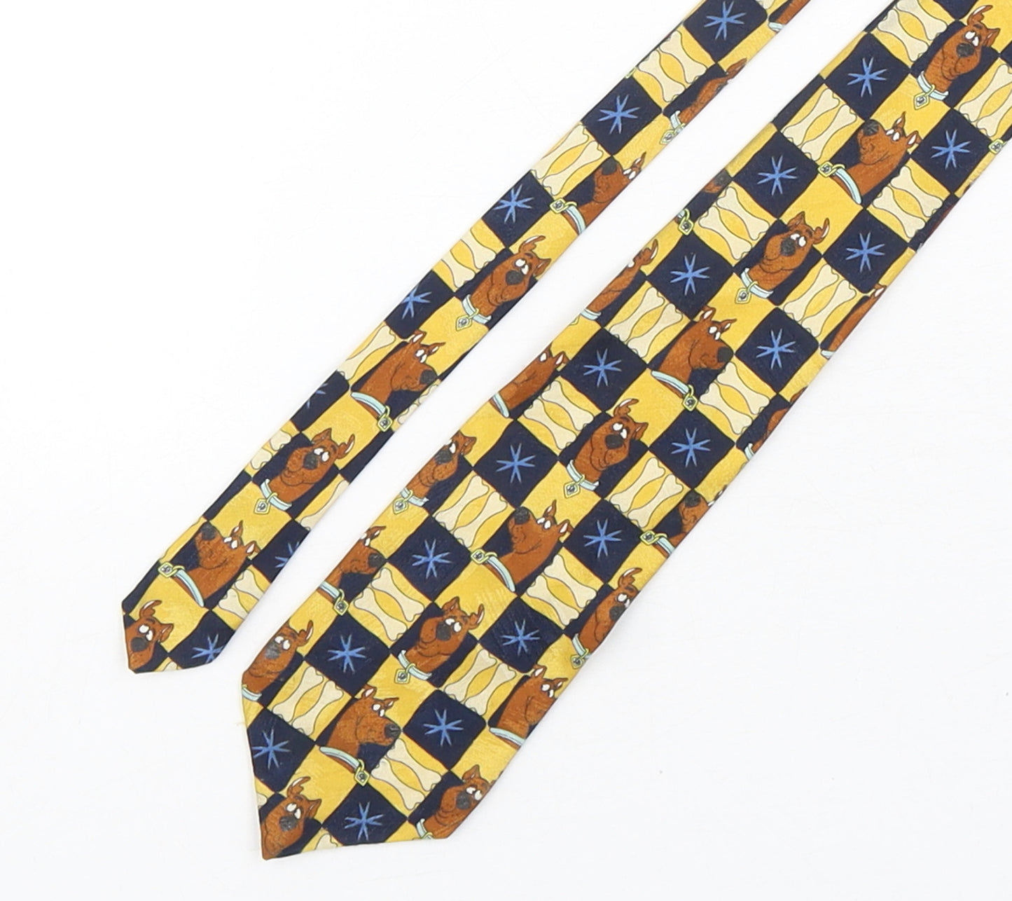 Scooby Doo Mens Multicoloured Plaids & Checks Polyester Pointed Tie One Size