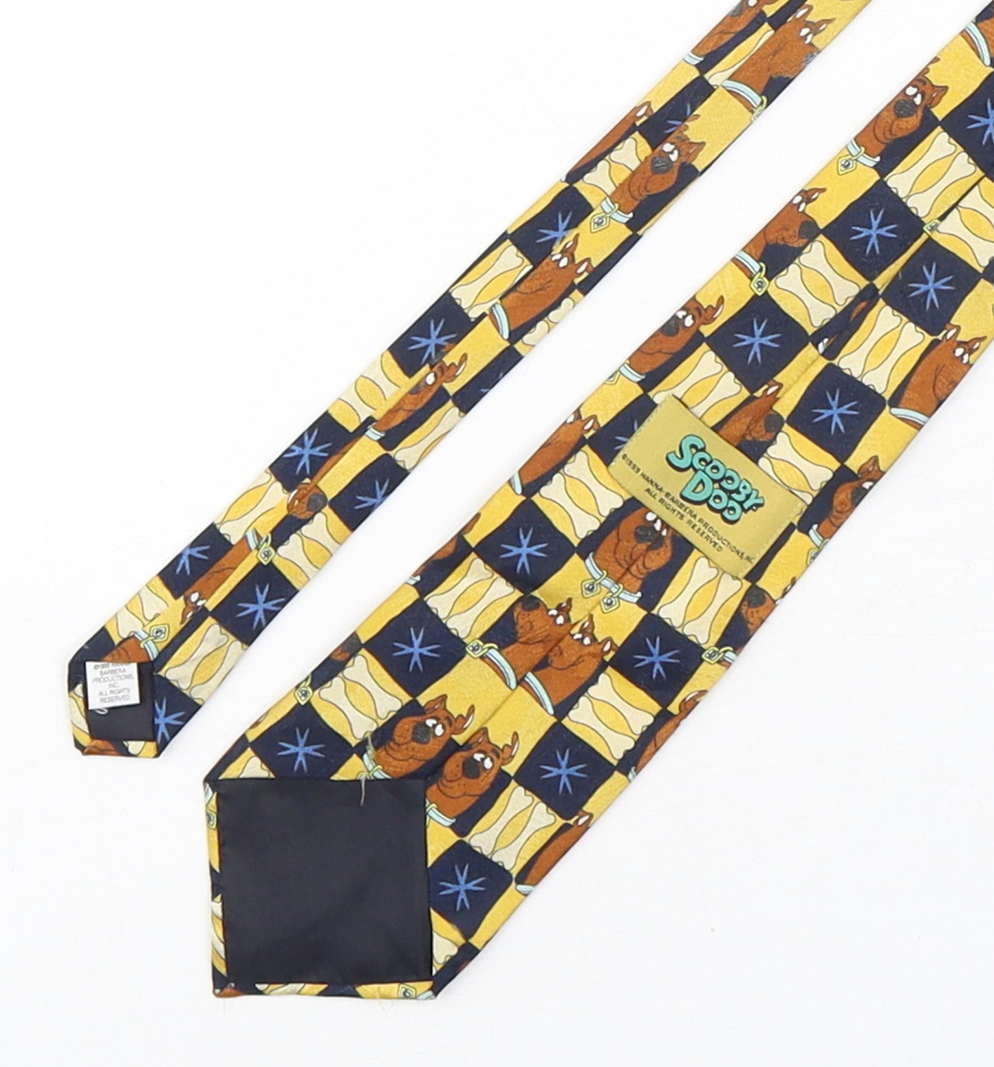 Scooby Doo Mens Multicoloured Plaids & Checks Polyester Pointed Tie One Size