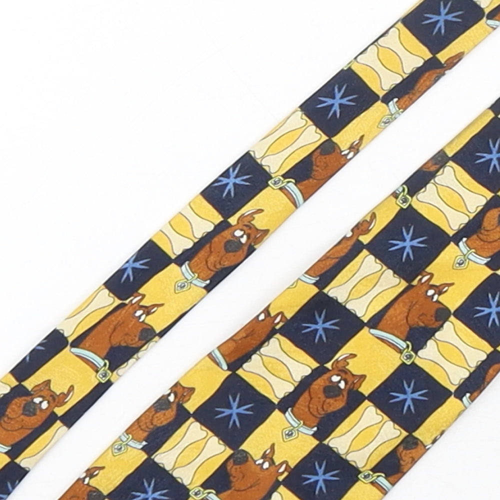 Scooby Doo Mens Multicoloured Plaids & Checks Polyester Pointed Tie One Size