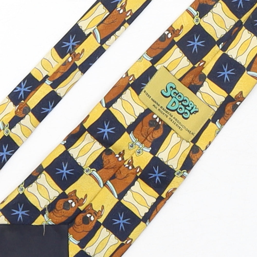 Scooby Doo Mens Multicoloured Plaids & Checks Polyester Pointed Tie One Size