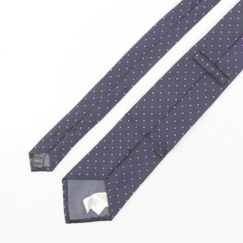 Marks and Spencer Mens Multicoloured Polka Dot Silk Pointed Tie One Size