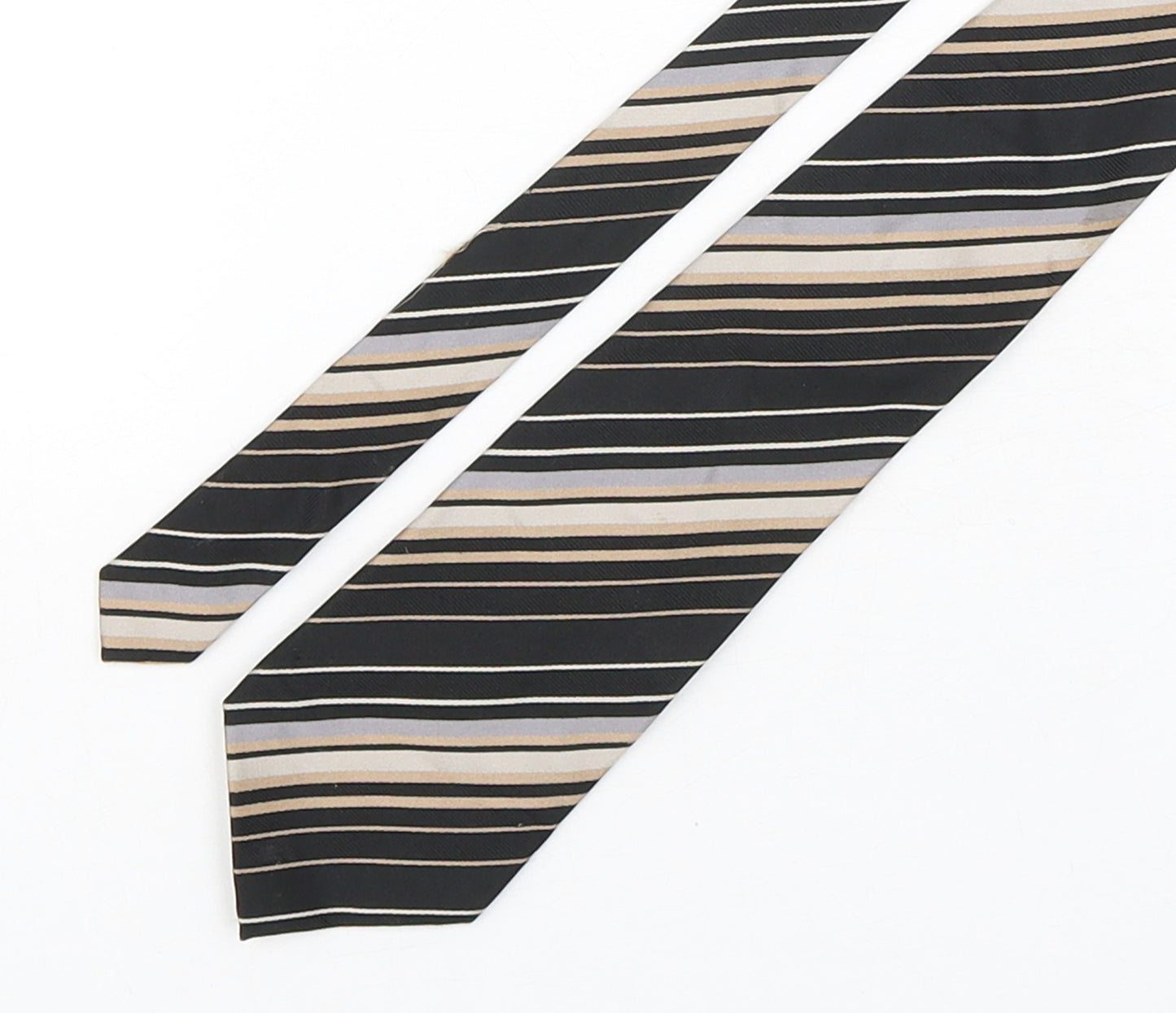 Racing Green  Mens Multicoloured Striped Silk Pointed Tie One Size