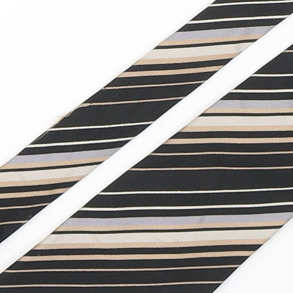 Racing Green  Mens Multicoloured Striped Silk Pointed Tie One Size