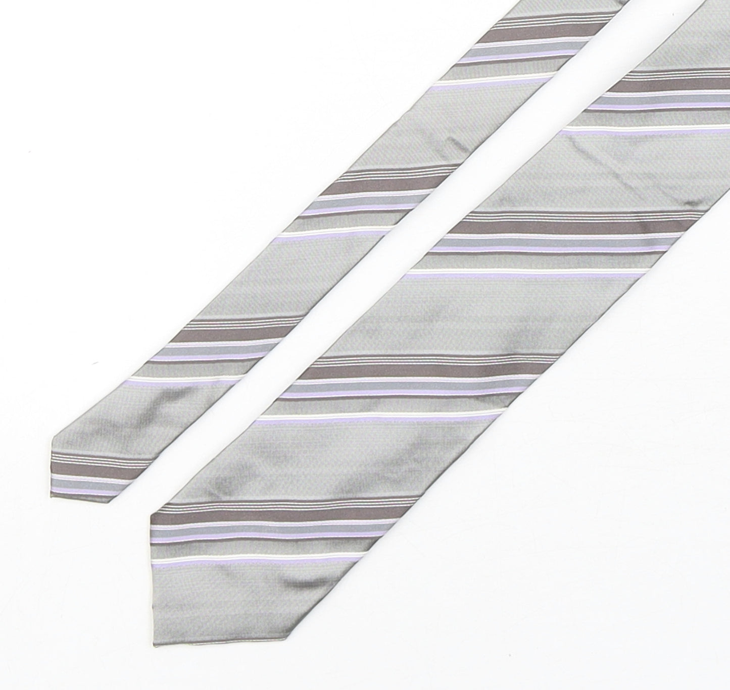 Collezione Mens Multicoloured Striped Silk Pointed Tie One Size
