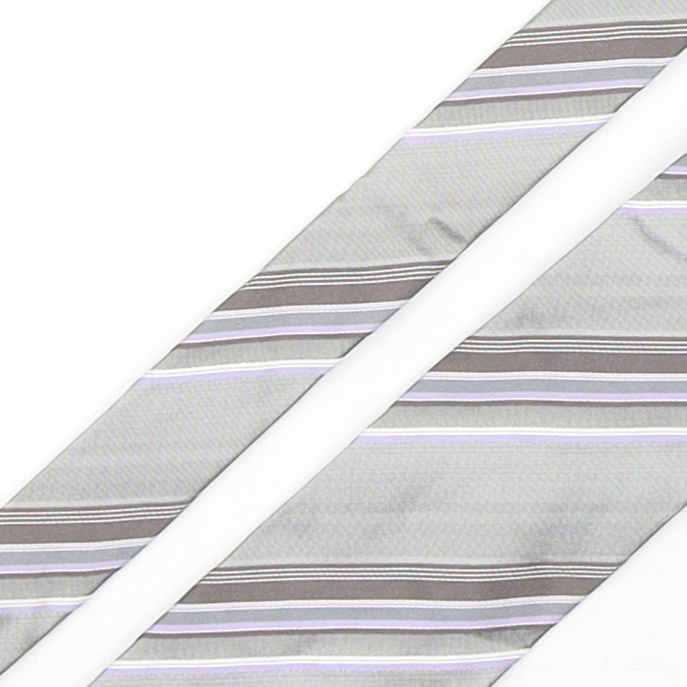 Collezione Mens Multicoloured Striped Silk Pointed Tie One Size