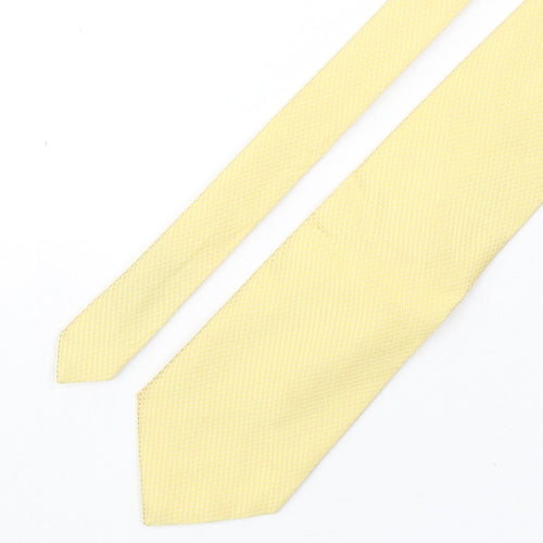 Benjamin James Mens Gold Grenadine Silk Pointed Tie One Size
