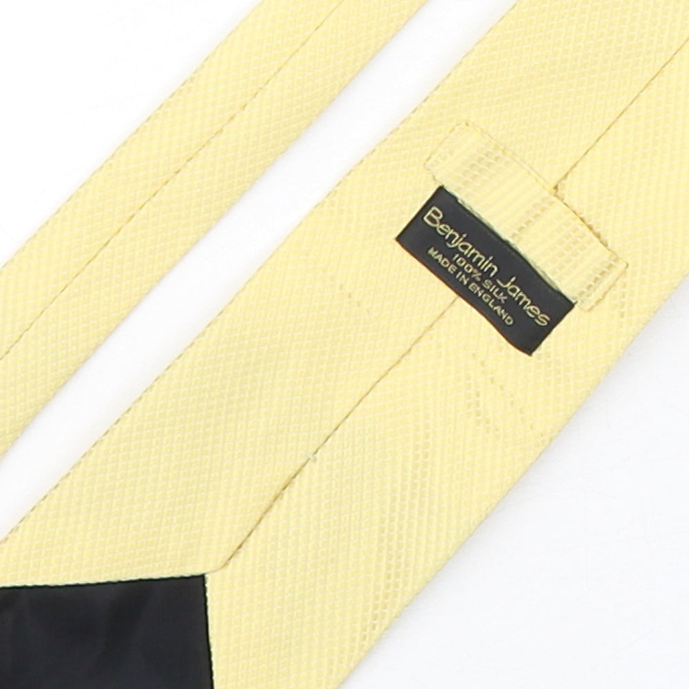 Benjamin James Mens Gold Grenadine Silk Pointed Tie One Size