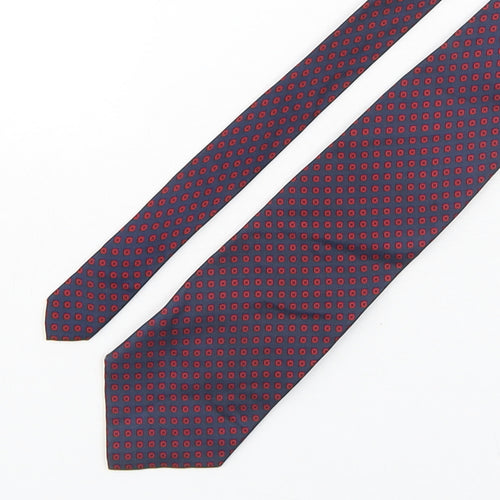 Soprano Mens Multicoloured Geometric Silk Pointed Tie One Size
