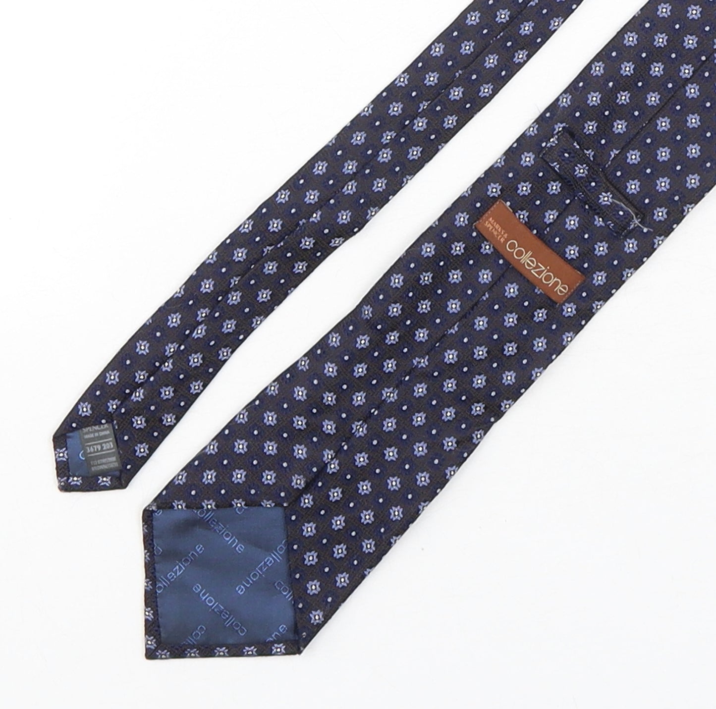 Collezione Mens Multicoloured Geometric Silk Pointed Tie One Size