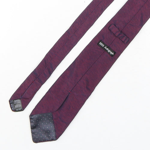 Autograph Mens Purple  Silk Pointed Tie One Size