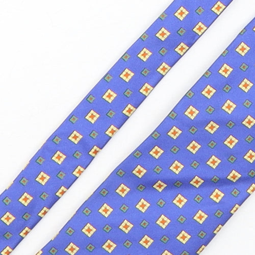 Preworn Mens Multicoloured Geometric Silk Pointed Tie One Size