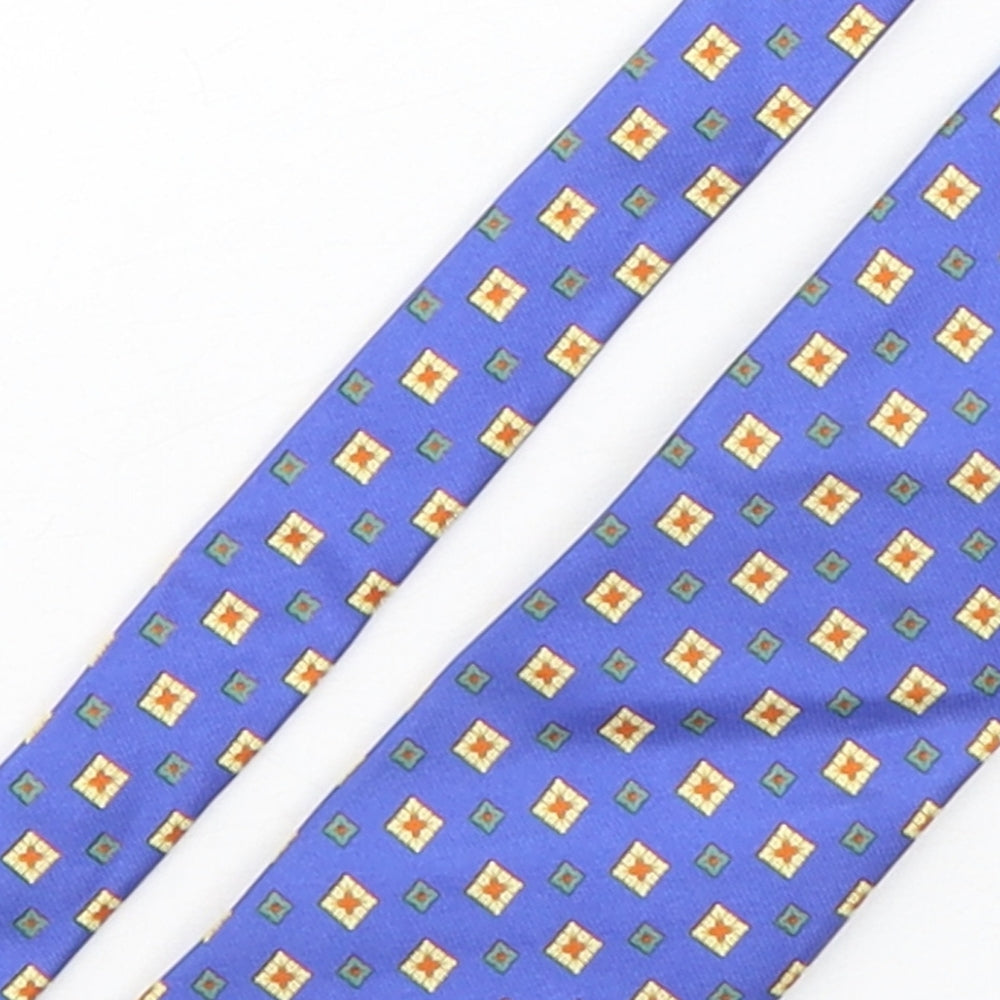 Preworn Mens Multicoloured Geometric Silk Pointed Tie One Size
